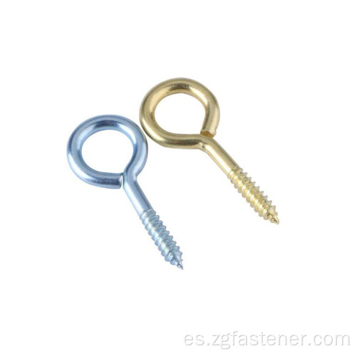 Tornillos de gancho con pluma de zinc.